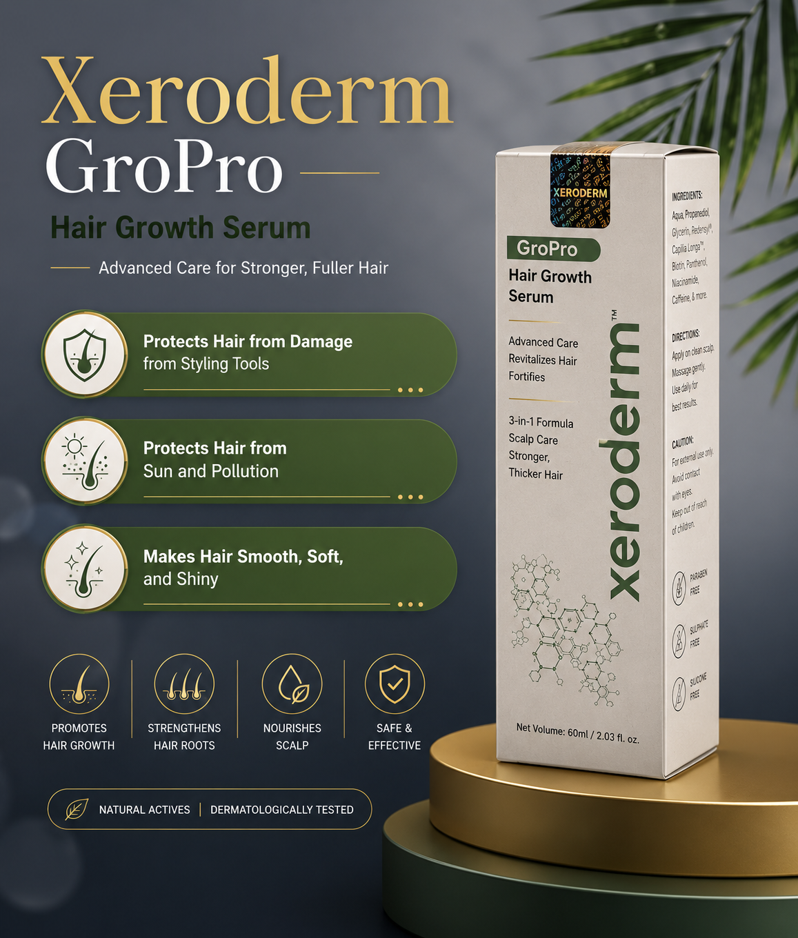 Xeroderm GroPro Hair Serum